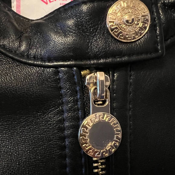 Versace For H&M leather studded Jacket, Size 4 - Picture 6 of 11